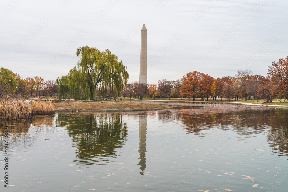 Autumn Constitutional Gardens and Washington Monument
