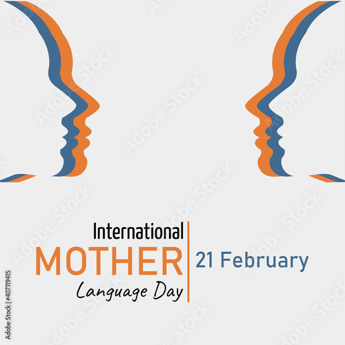 International Mother Language Day, which is held annually, on February 21. Suitable for backdrops, posters, annual events. simple eps 10