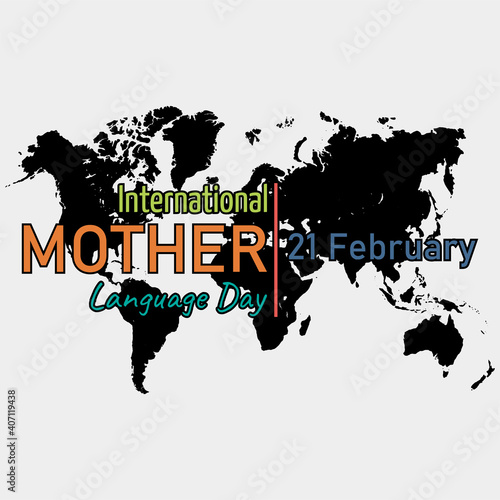 International Mother Language Day, which is held annually, on February 21. Suitable for backdrops, posters, annual events. simple eps 10