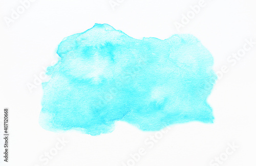 Abstract blue watercolor on white background. abstract art background. texture color paint splash blue. space beautiful wallpaper pattern ink splash. texture blue space color nature paint on paper.
