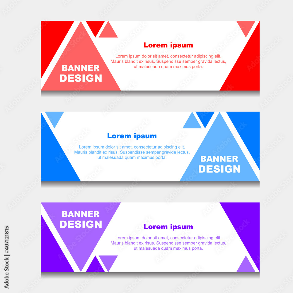 Set of Design Banner Web Template. can be Used for Workflow Layout, Diagram, Web Design. and Label Vector