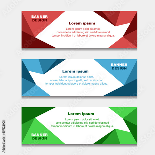Set of Design Banner Web Template. can be Used for Workflow Layout, Diagram, Web Design. and Label Vector © denayune