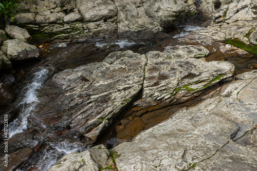 Photo of large rocks in the river