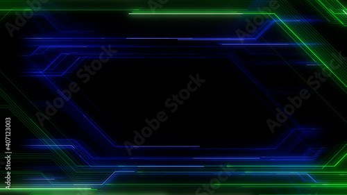 Digital Circuit Network Technology internet data space 3D illustration