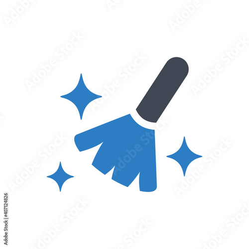 Cleaning broom icon