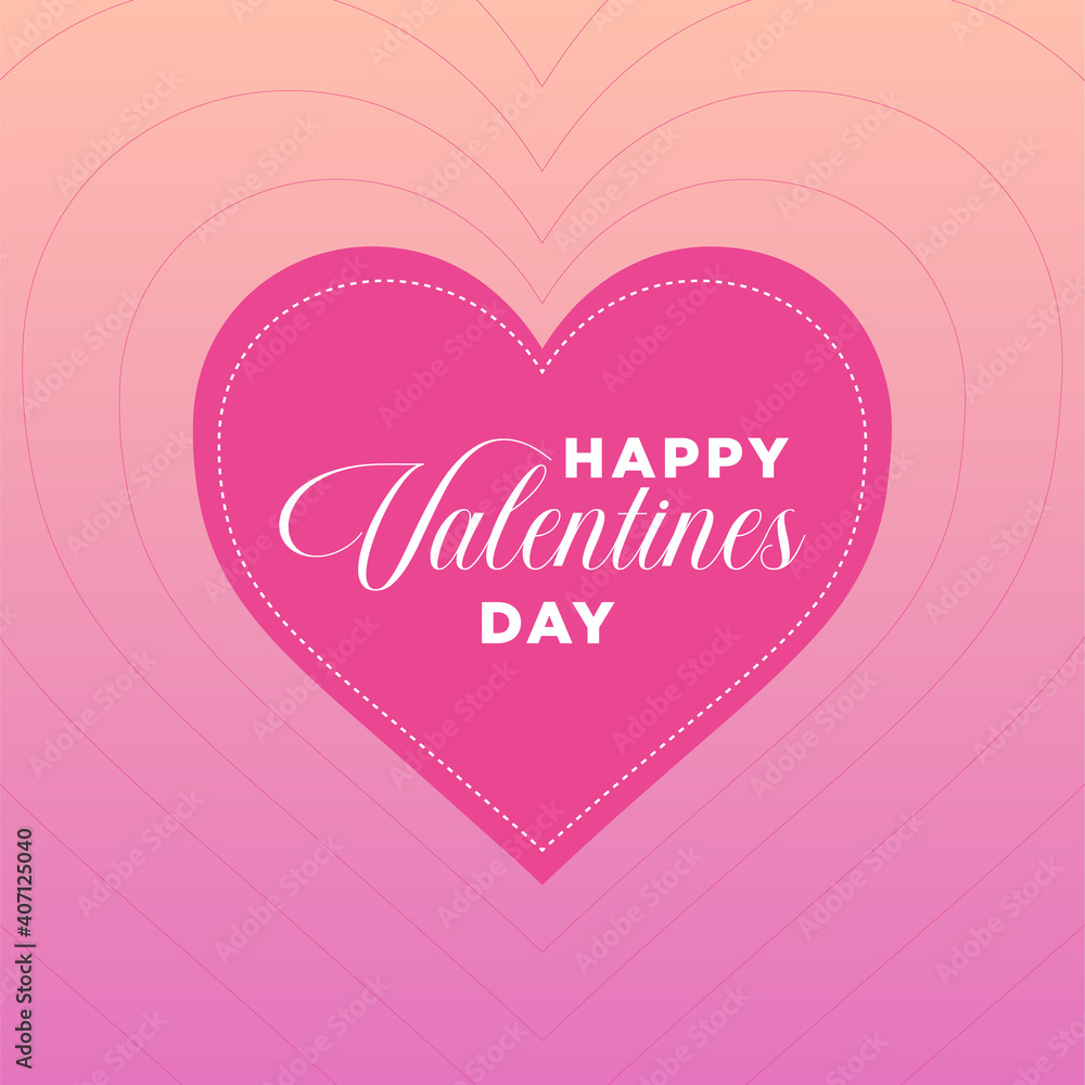 Pink Valentine's Day background 
Banner vector for printed and digital purpose