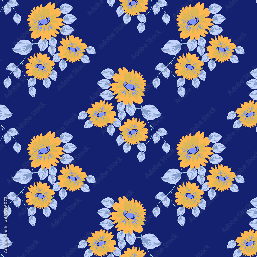 seamless vector flowers pattern on background seamless vector flowers pattern on background