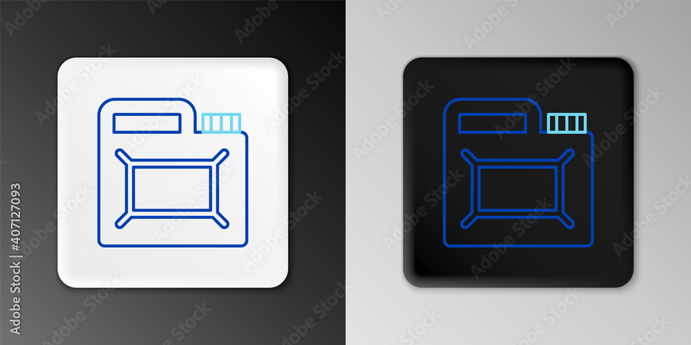 Line Canister for motor machine oil icon isolated on grey background. Oil gallon. Oil change service and repair. Engine oil sign. Colorful outline concept. Vector. Line Canister for motor machine oil icon isolated on grey background. Oil gallon. Oil change service and repair. Engine oil sign. Colorful outline concept. Vector.