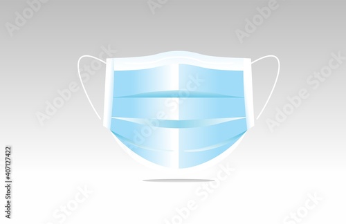 Realistic Medical Mask Vector Design Illustration