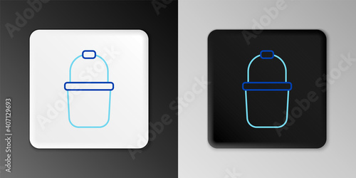 Line Sauna bucket icon isolated on grey background. Colorful outline concept. Vector.