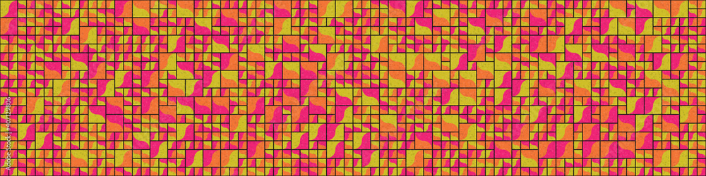 Fototapeta premium Abstract Geometric Pattern generative computational art illustration