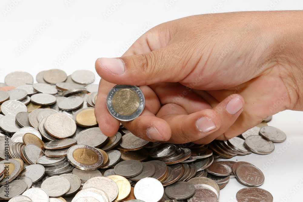 Money growing concept on isolate white background Money growing concept on isolate white background