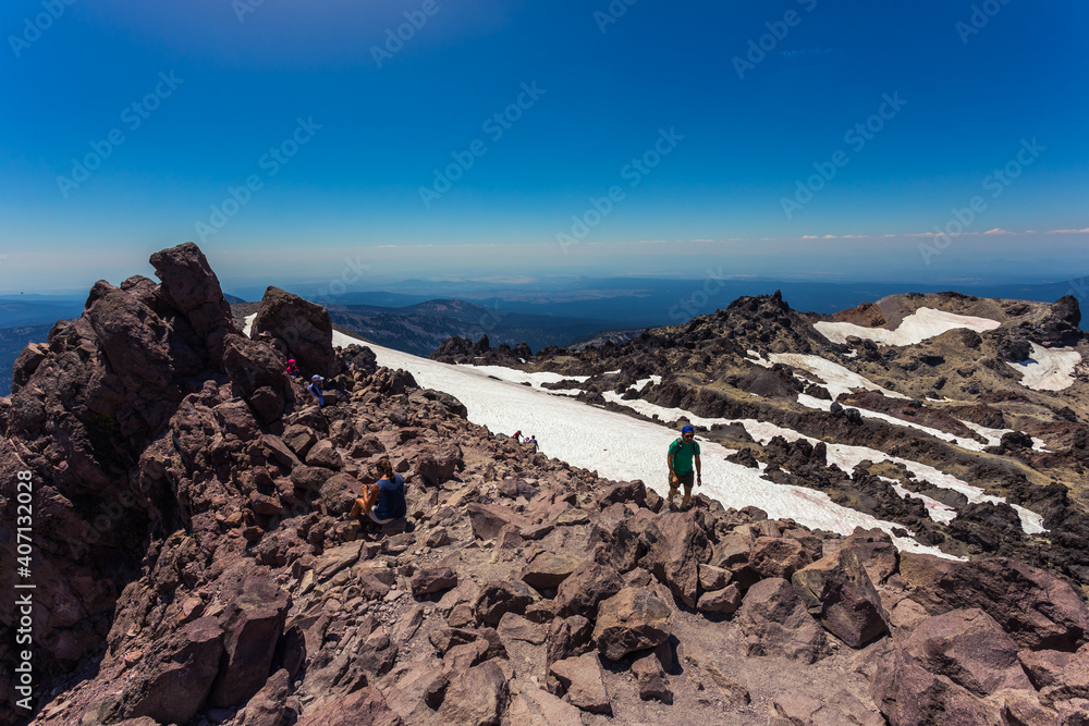 Fototapeta premium Top of Lassen Peak Views, Lassen Volcanic National Park, California