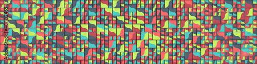 Abstract Geometric Pattern generative computational art illustration