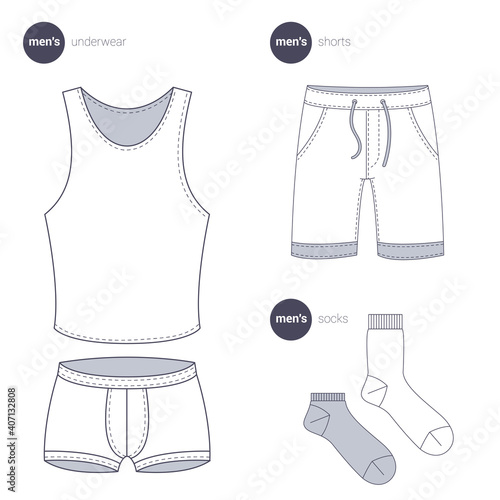 Clothes thin line style.