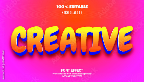 Creative text .editable font effect