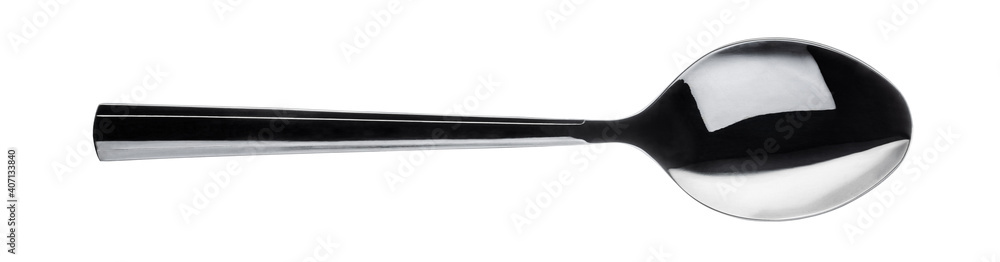 Plastic black spoon isolated on a white background Plastic black spoon isolated on a white background