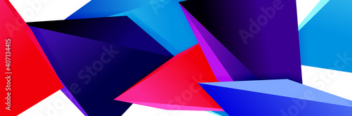 Triangle mosaic abstract background  3d triangular low poly shapes. Geometric vector illustration for covers  banners  flyers and posters and other