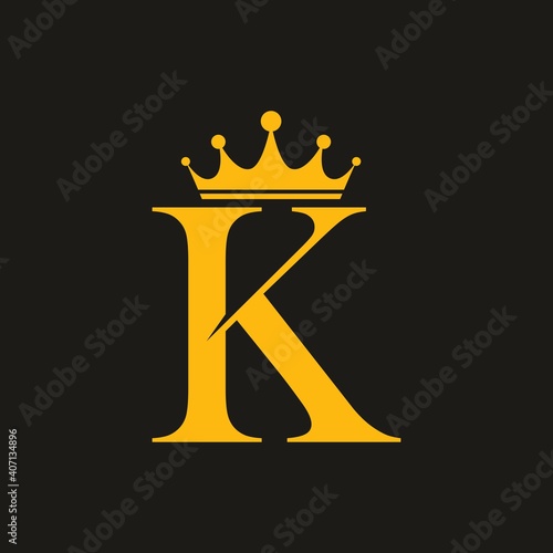 Classic K letter with crown