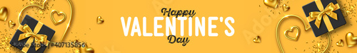 Happy Valentine's Day greeting banner web header