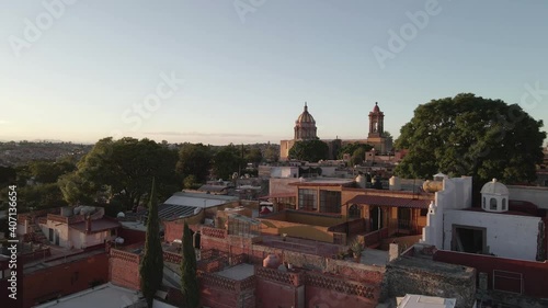 Wallpaper Mural San Miguel de Allende City. Mexico. Aerial View of Unesco World Heritage Site and Cityscape on Sunset Sunlight, Drone Shot Torontodigital.ca