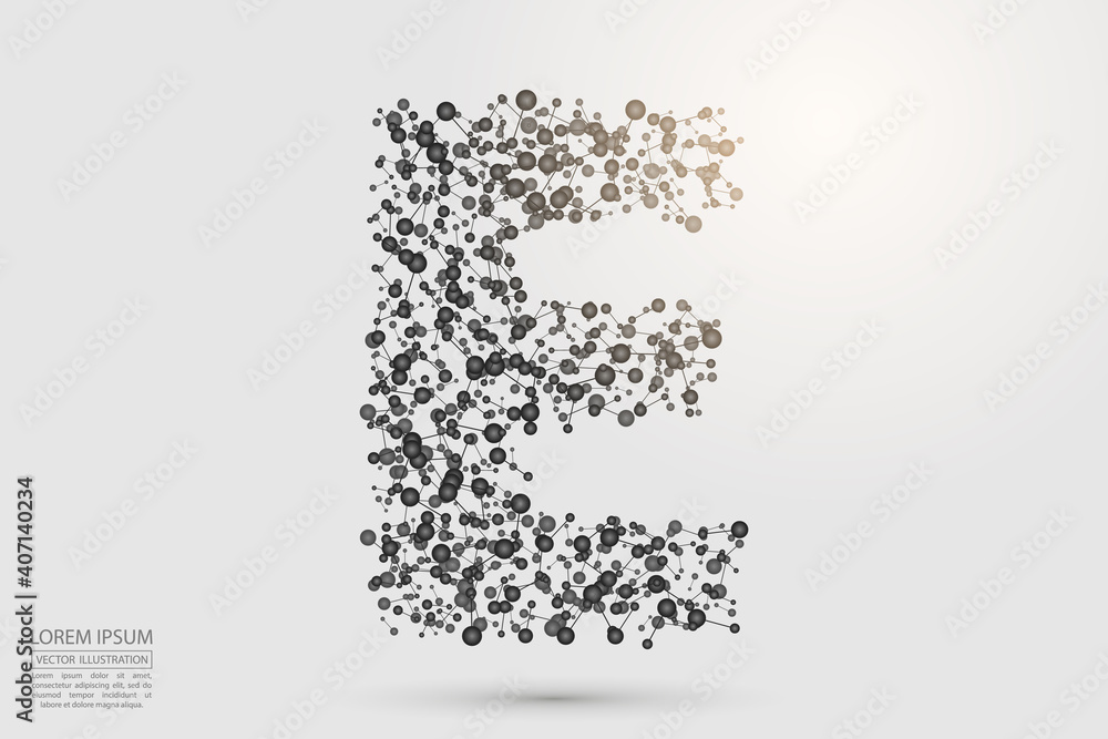 English letters abstract font consists 3d of triangles, lines, dots and connections. Vector illustration EPS 10. English letters abstract font consists 3d of triangles, lines, dots and connections. Vector illustration EPS 10.