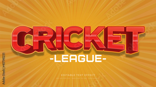 cricket typography premium editable text effect