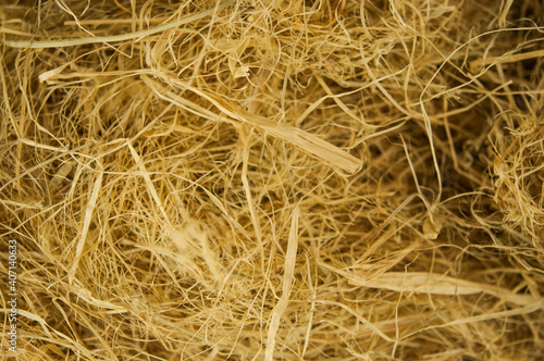 yellow straw texture closeup on a hot summer day