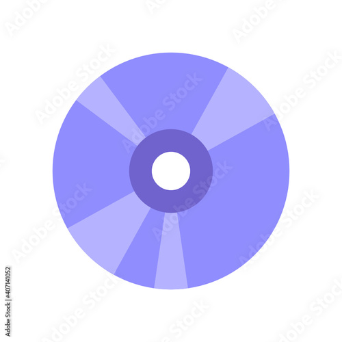 Vector CD or DVD icon. On a white background.