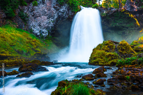 Sahalie Falls Cascades on the Mckenzie River  Oregon