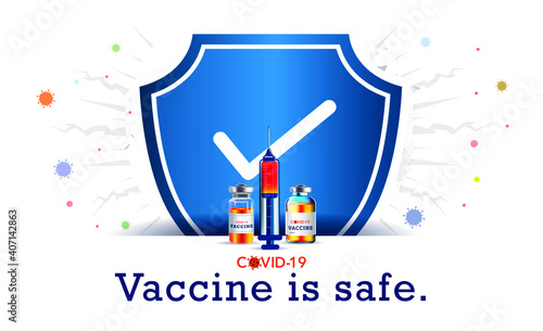 vaccine. vaccination. vaccine is safe, work and highly effective at preventing COVID-19 and improve strong immunity system against coronavirus, background, ideas, concept
