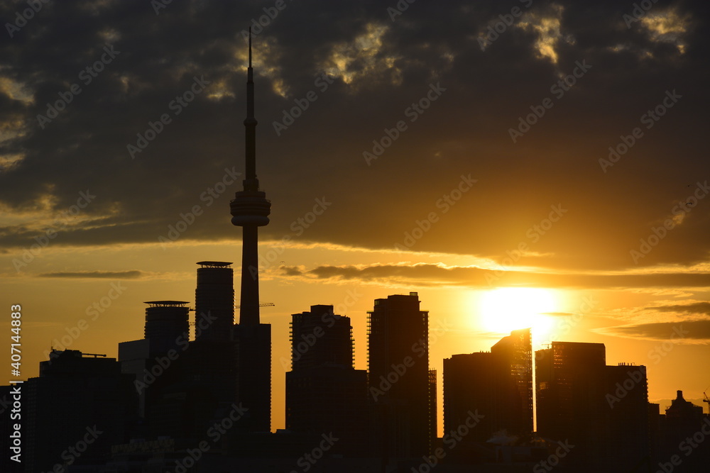 Toronto Skyline, sunset time Toronto Skyline, sunset time