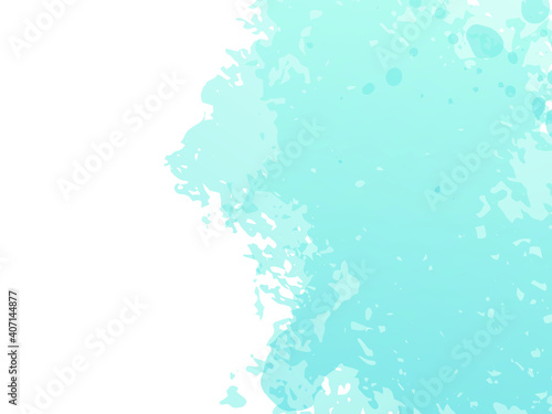 Ink Paint Brush. Psychedelic Paper Green and Aqua Menthe Geometric Watercolor Fabric Design. Fluid Splash.  Vintage Texture Illustration. Watercolor Cover Background. Abstract Texture Backdrop. 