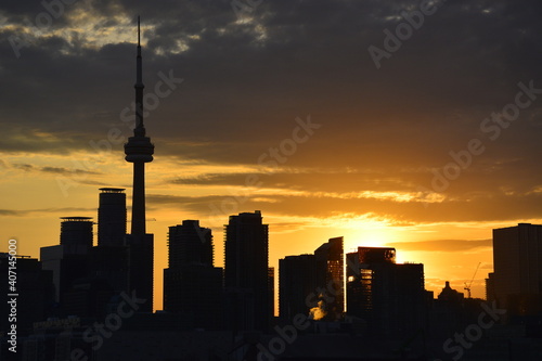 Toronto Skyline  sunset time