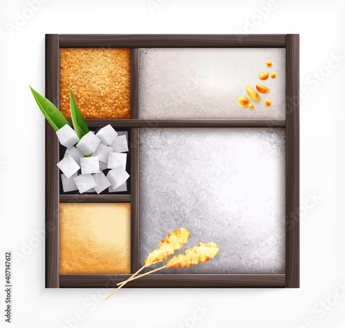Sugar In Box Illustration