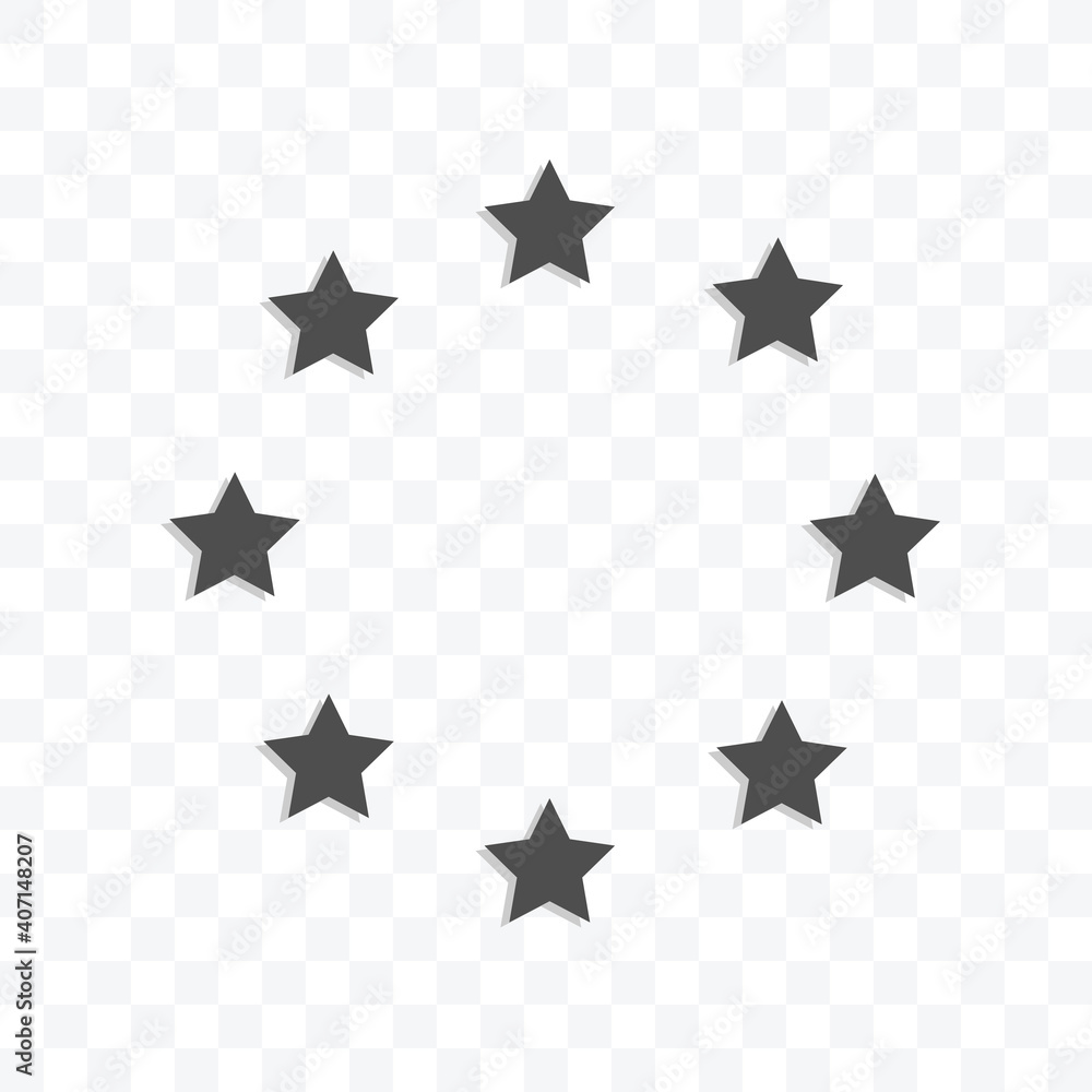 Stars in circle form icon vector illustration isolated on transparent background. Stars in circle form icon vector illustration isolated on transparent background.
