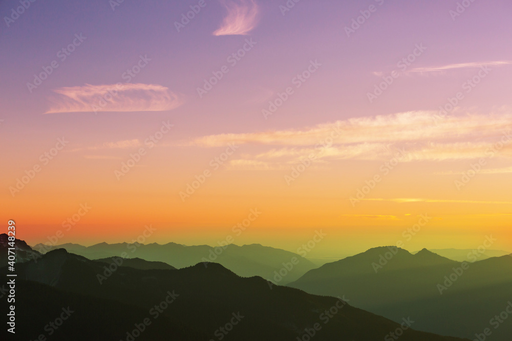 Mountains silhouette Mountains silhouette