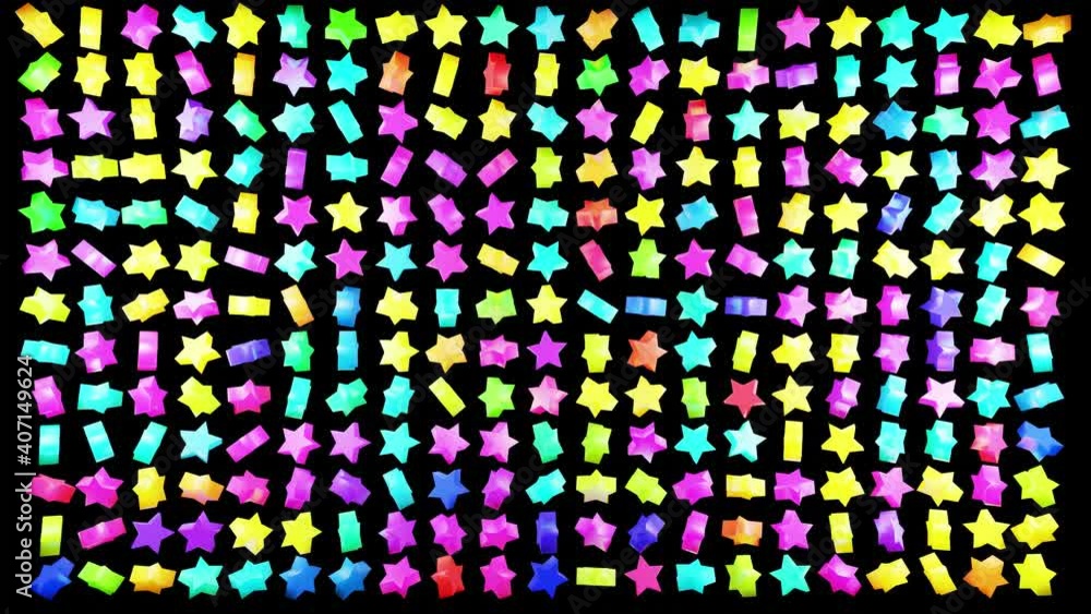 abstract festive background light bulbs with star shape on plane. Multi-colored stars rotate. VJ loop as amazing beautiful bg in 4k. Smooth wiggling animation, 3d rendering abstract festive background light bulbs with star shape on plane. Multi-colored stars rotate. VJ loop as amazing beautiful bg in 4k. Smooth wiggling animation, 3d rendering