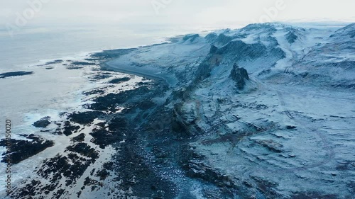 Arctic Landscape Russian North. Aerial view.