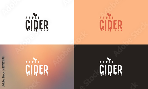 Apple cider emblem template