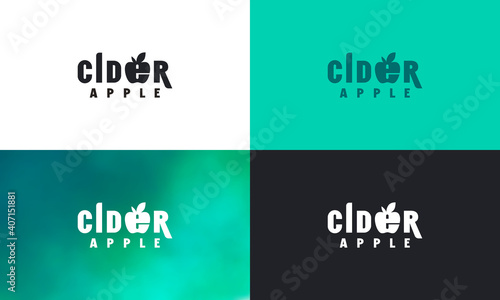 Apple cider emblem template