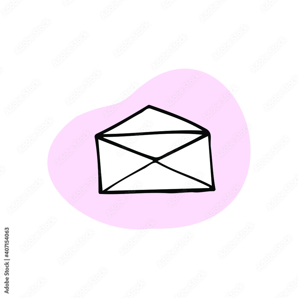 opened letter icon on the white background
opened letter icon on the white background