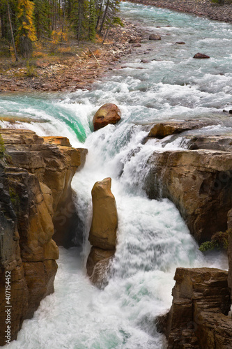 The rapid current of the falls