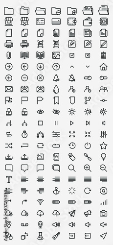 Web, application icon vector pack