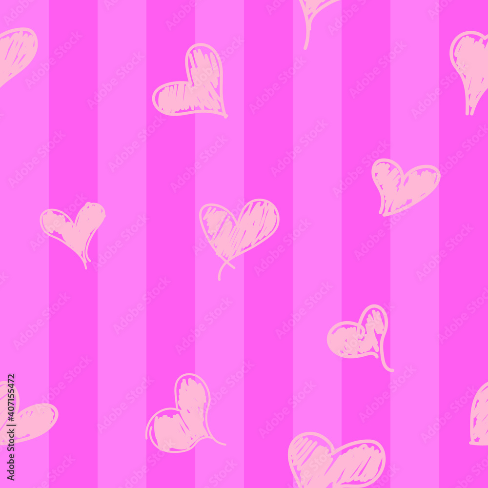 Vector seamless pattern for the holidays.Valentine's day. For gift wrapping, blog, social media background.