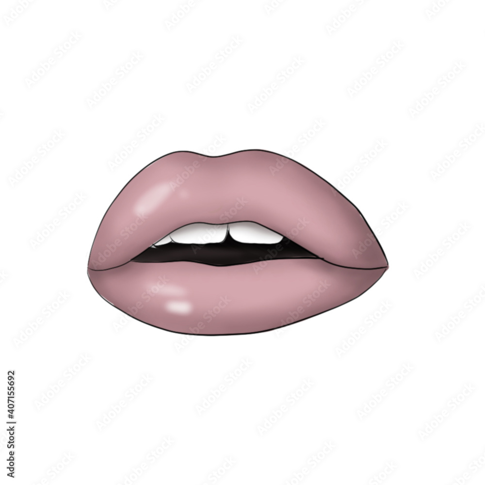 Pink Lips Isolated On A White Background Hand Drawn Illustration
Pink Lips Isolated On A White Background Hand Drawn Illustration
