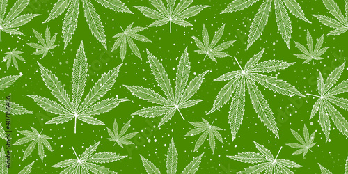 Cannabis Leaves. Seamless Pattern for your design