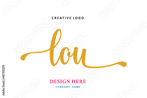 LOU lettering logo is simple, easy to understand and authoritative