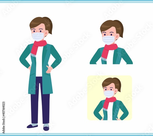 Young woman in a cardigan