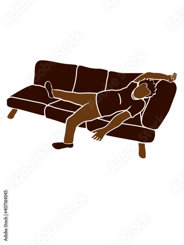 Fauler Sofa Mann 